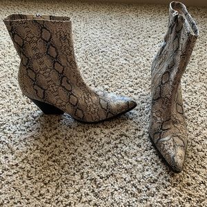 Animal print boots
